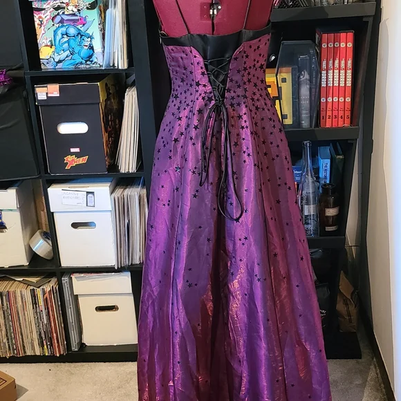 Morgan & Co. Purple Starry Prom Dress - Picture 6 of 7